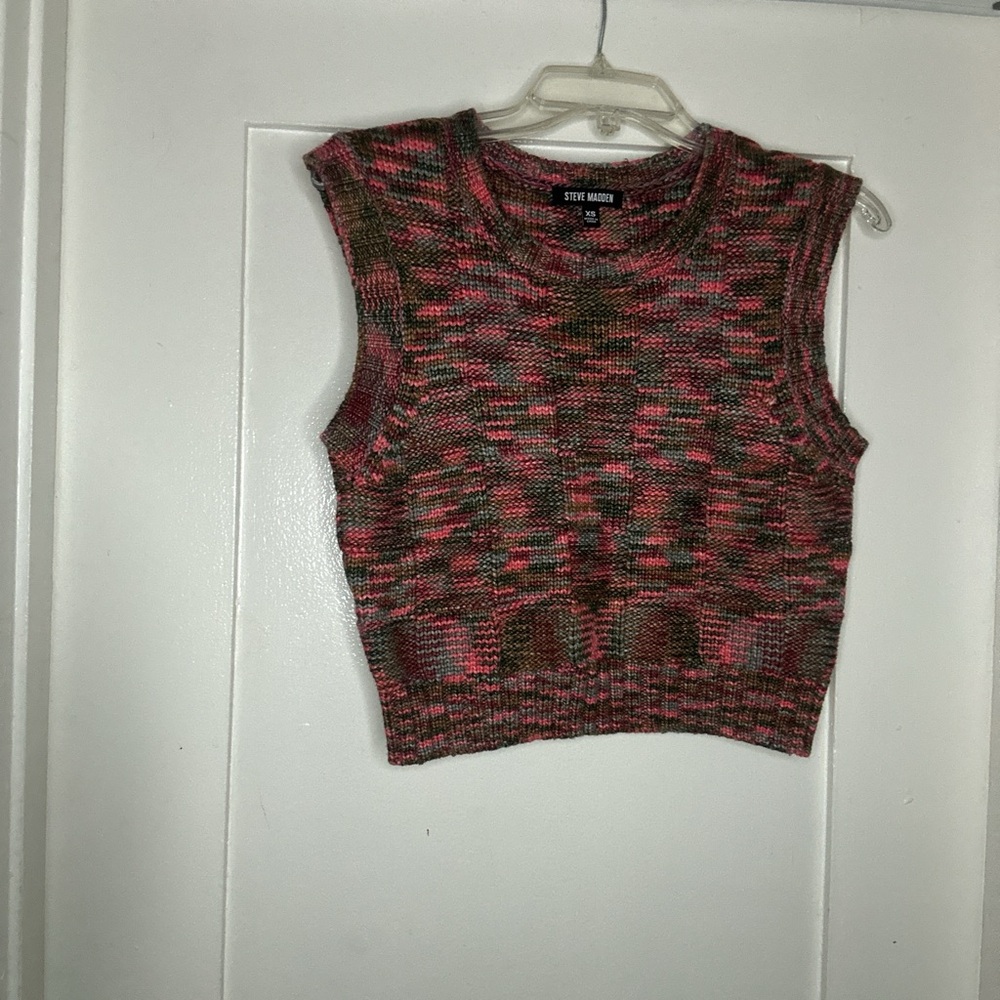 Steve Madden Multicolor Sleeveless Sweater